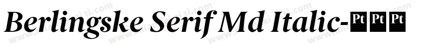 Berlingske Serif Md Italic字体转换